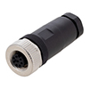 Picture of M12 8 Pin A-Code Female Field Termination Connector, 24-20AWG