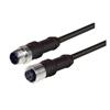 Picture of M12 4 Position D-Coded Male/Female Cable Assembly, 0.5m