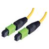 Picture of MPO w/o pins to MPO w/o pins, 12 Fiber Ribbon, 9/125 Singlemode, OFNR Jacket, Yellow, 3.0m