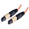 Picture of MPO w/ pins to MPO w/ pins, 6 Fiber Ribbon, OM2 50/125 Multimode, OFNR Jacket, Orange, 1.0m