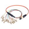 Picture of MPO Male to 12x LC Fan-out, 12 Fiber Ribbon, OM1 62.5/125 Multimode, OFNR Jacket, Orange, 1.0m