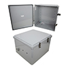 Picture of 18x16x10 Polycarbonate Weatherproof NEMA 4X Enclosure, Modified Base Dark Gray