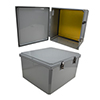 Picture of 18x16x10" UL® Listed  Polycarbonate Weatherproof NEMA 4X Enclosure w/Aluminum Mounting Plate, Dk Gry