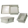 Picture of 12x10x5" UL® Listed Weatherproof Windowed NEMA 4X Enclosure with Blank Starboard Mounting Plate
