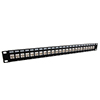 Picture of 1.75"x19" (1U) 24 Port Low Profile Category 6 Feed-Thru Mini-Coupler panel w/Cable Manager
