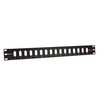 Picture of 1.75" X 19" Blank Panel w/ 16 Universal DB9/HD15/HDMI Cutouts, Black