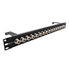 Picture of 1.75" (1U) Panel, 16 N-type 50 Ohm Couplers installed with cable management brackets included