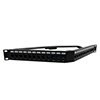 Picture of 1.75"x19" (1U) 24 Port Category 5e Feed-Thru Coupler V-Panel with Cable Manager