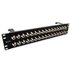 Picture of 3.5" (2U) Panel, 32 N-type 50 Ohm Couplers installed with cable management brackets included