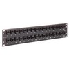 Picture of 3.5"x19" (2U) 32 Port Right Angle Keystone Category 5e Feed-Thru Panel, Unshielded