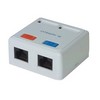 Picture of Category 5E Surface Box, RJ45 (8x8) / RJ45 (8x8) White