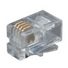 Picture of Modular Plug, RJ11 (6x4), Rectangular Entry Pkg/100