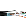Picture of Category 5e Shielded PE Outdoor Aerial Messenger Fig8 24 AWG 4-Pair Solid, 1,000ft, Black