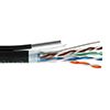 Picture of Category 6 Shielded PE Outdoor Aerial Messenger Fig8 23 AWG 4-Pair Solid, 1,000ft, Black