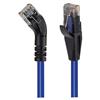 Picture of Category 6 45° Patch Cable, Straight/Right 45° Angle, Blue 1.0 ft