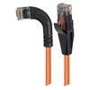 Picture of Category 6 Right Angle RJ45 Ethernet Patch Cords - Straight to RA (Left) - Orange, 1.0Ft