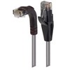 Picture of Category 6 LSZH Right Angle Patch Cable, Straight/Right Angle Down, Gray, 1.0 ft