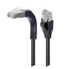 Picture of Shielded Category 5e Right Angle Patch Cable, Stackable, Black, 1.0 ft