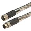 Picture of Category 5e M12 4 Position D code SF/UTP Armored Industrial Cable, M12 M / M12 F, 3.0m