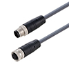 Picture of M12 8 Position A-code Industrial Outdoor Assembly, PVC Jacket, M/F, Gray, 3.0M