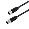 Picture of M12 8 Position A-code Industrial Outdoor Assembly, PUR Jacket, M/F, Black, 3.0M