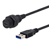 Picture of USB cable 3.0, waterproof Type C female to Type A male 1M