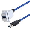Picture of USB 3.0 Type A Coupler, Female Bulkhead male Latching 1M