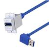 Picture of USB 3.0 Type A ECF Type 3 Coupler, Female Type A to Male A 90 degree down 36in