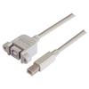 Picture of USB Type B Coupler, Female Bulkhead/Type B Male, 1.0m
