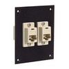 Picture of Universal Sub-Panel Black, 2 Ivory Feed-Thru Couplers, RJ45K (8x8K) Straight