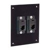 Picture of Universal Sub-Panel Black, 2 Black Feed-Thru Couplers, RJ12 (6x6) Straight