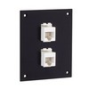 Picture of Universal Sub-Panel, 2 Category 5e Low Profile Mini-Couplers, RJ45 Straight Thru
