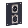 Picture of Universal Sub-Panel, Dual  XLR 3 Pin Couplers 1-M 1-F