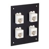 Picture of Universal Sub-Panel, 4 Category 5e Low Profile Mini-Couplers, RJ45 Straight Thru
