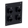 Picture of Universal Sub-Panel, 4 Category 6A Couplers, RJ45 Straight Thru