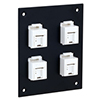 Picture of Universal Sub-Panel, 4 110 Category 5e Tool-less PoE+ Compliant Jacks