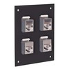 Picture of Universal Sub-Panel, 4 110 Shielded Category 6 Jacks, RJ45 EIA568