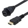 Picture of HDMI Female Waterproof panel mount to HDMI Male length 0.5M