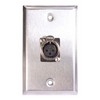 Picture of Stainless Steel Wall Plate, One XLR Female Solder Style Connector